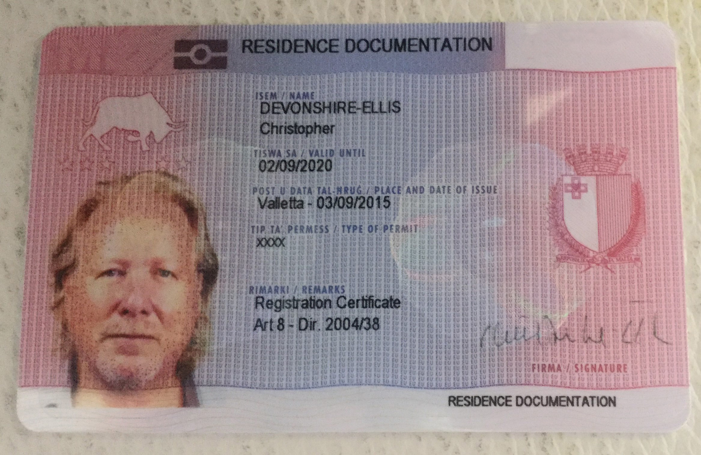 Devonshire-Ellis Malta Residency Granted - Chris Devonshire-Ellis