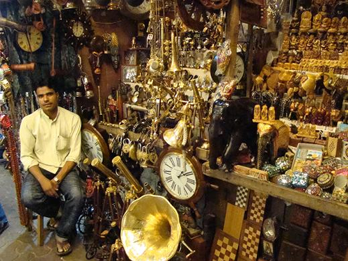 Everything from carved teak elephants, to railway station clocks. Most of these items are made in Maharastra, the State that Bombay is part of. 